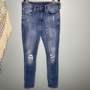 H&M &Denim Distressed Skinny Jeans